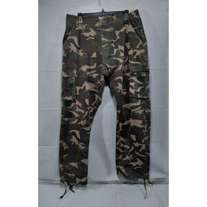 Noiz Premium Jeans Cargo Camo Pants Men's 38/32 Straight Leg High Waist